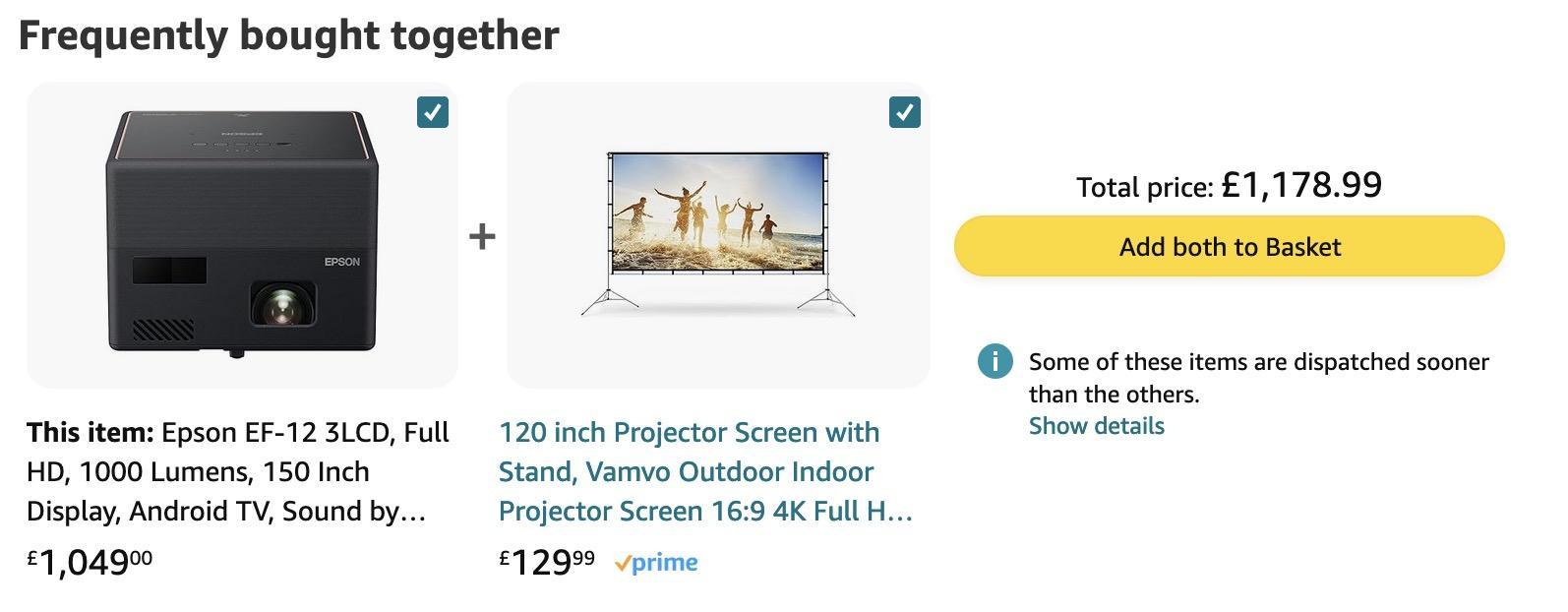 Example of frequently bought together items