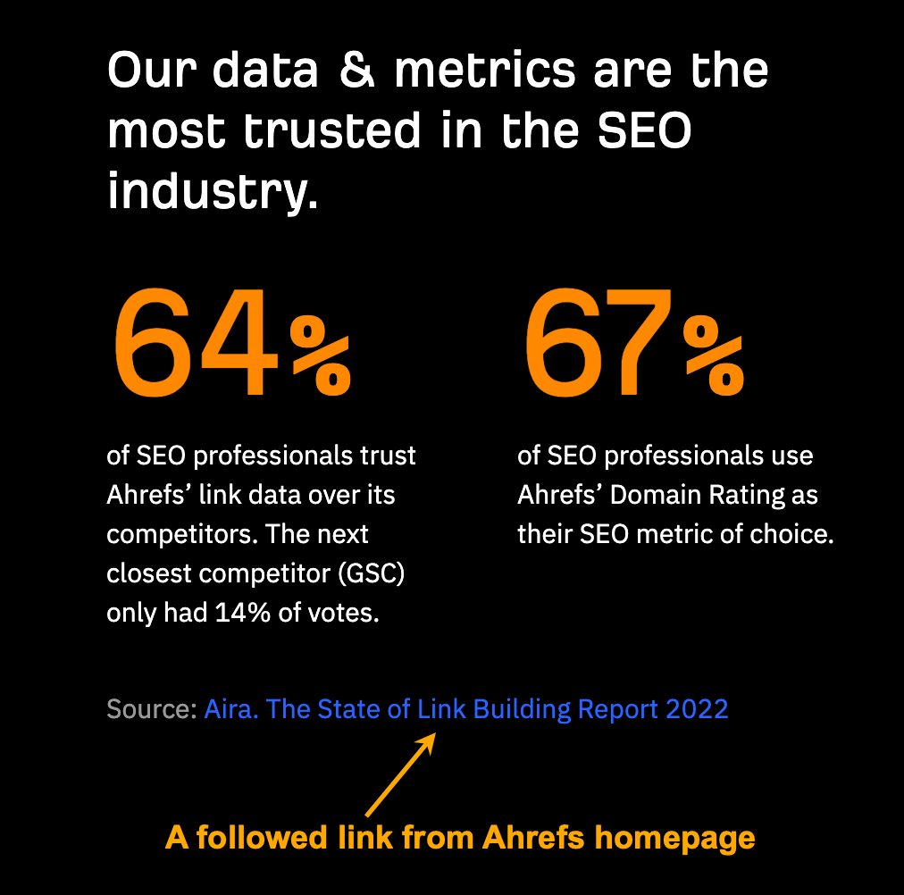 Example of a link from our website to Aira's report