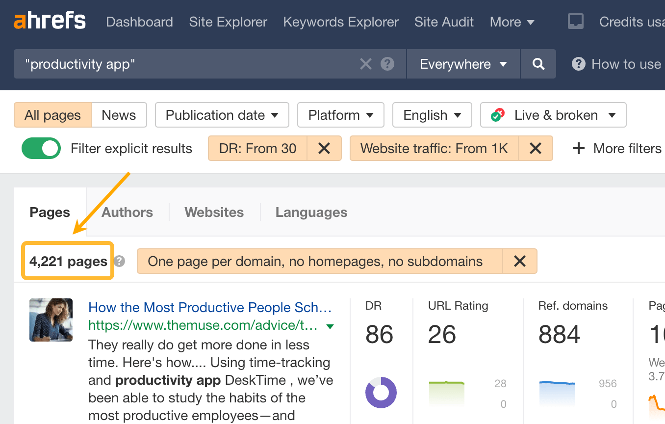 Filtering for the most meaningful results in Content Explorer